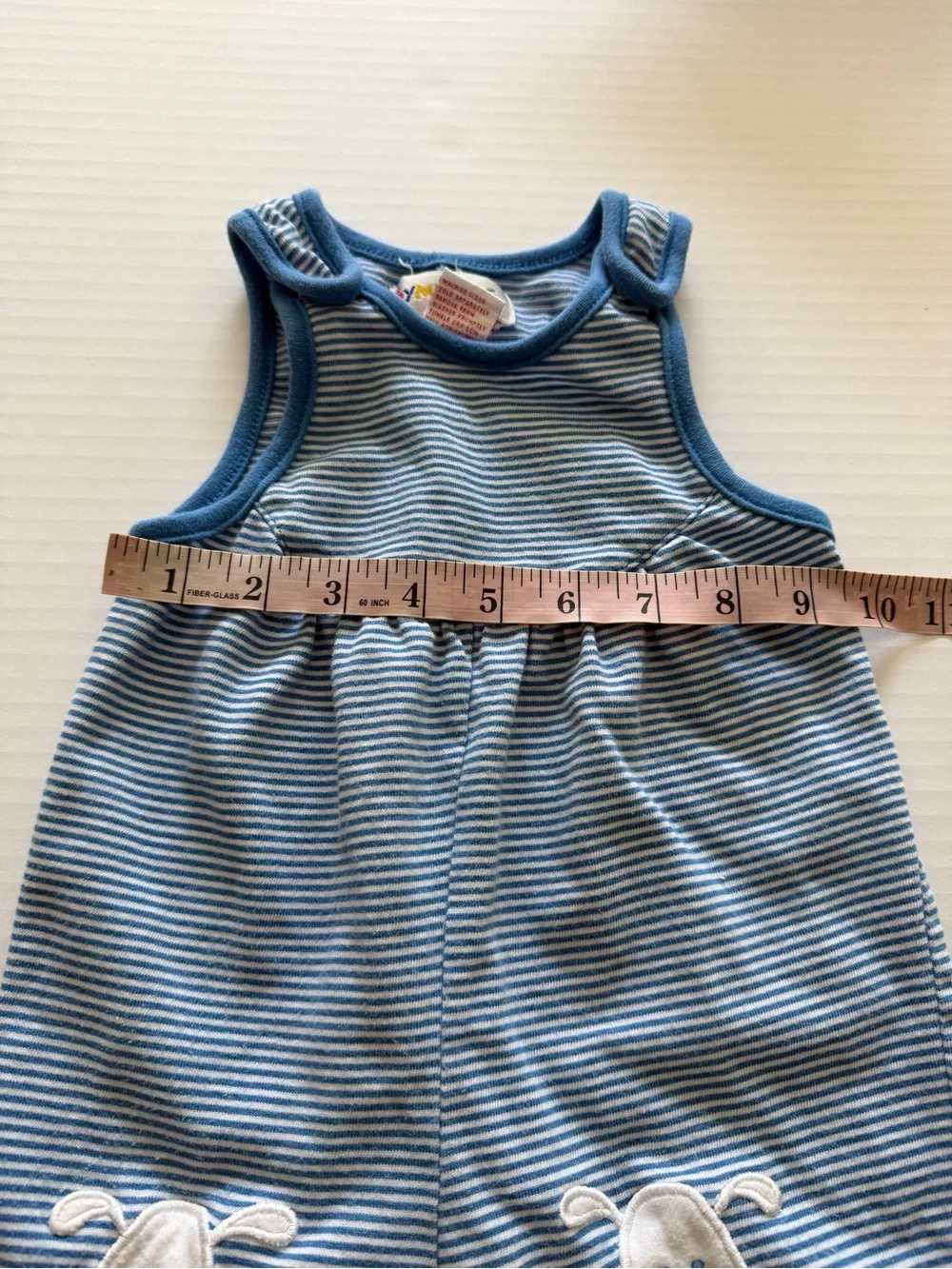 Vintage Gymboree Striped Romper with Dog Pockets